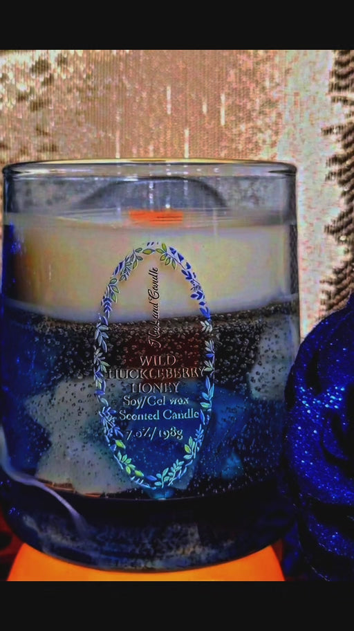 Wild huckleberry honey soy gel beeswax scented candles