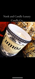 Lumos Love spell scented candle 11oz jar with wooded lid